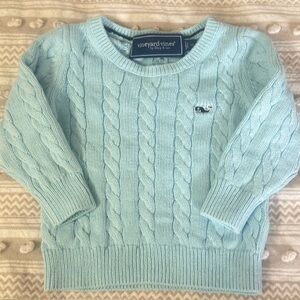 Vineyard Vines Infant Light Blue Cable Knit 3-6 months